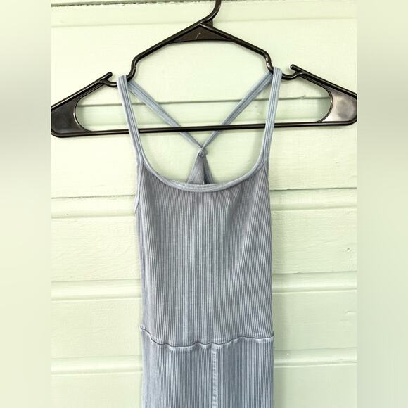 Free people movement happiness runs square neck one piece jumpsuit ribbed gym XS - Picture 4 of 10